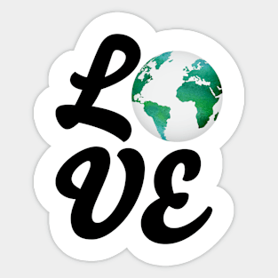 Love With Watercolor Planet - Climate Change Sticker